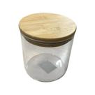 Pote de Vidro 550ml Tampa de Bambu Natural Vedação Eficiente Pote de Vidro 550ml Tampa de Bambu Natural Vedação Eficiente