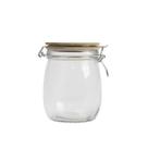 pote de vidro 700ml com tampa de bambu e trava - Mozcada pote de vidro 700ml com tampa de bambu e trava - Mozcada