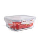 Pote de Vidro 740ml Hermético Marmita com Tampa de Plástico Quadrado - Oikos Pote de Vidro 740ml Hermético Marmita com Tampa de Plástico Quadrado - Oikos