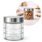 Pote de Vidro 800ml com Tampa Rosca em Aço Inox Porta Mantimento Design Decor Pote de Vidro 800ml com Tampa Rosca em Aço Inox Porta Mantimento Design Decor