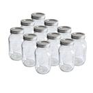 Pote de vidro Ball 32 oz boca regular, kit com 11 unidades, tampas herméticas Pote de vidro Ball 32 oz boca regular, kit com 11 unidades, tampas herméticas
