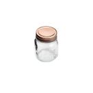 Pote de Vidro Borosilicato Transparente C/Tampa Gold Rose Lyor