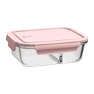 Pote de vidro borossilicato com divisoria rosa uz7047-ros