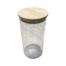 Pote de Vidro Borossilicato com Tampa de Bambu 1300 mL