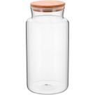 Pote de Vidro Borossilicato Transparente c/Tampa Bambu 2,8L Pote de Vidro Borossilicato Transparente c/Tampa Bambu 2,8L