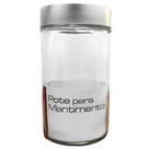 Pote De Vidro Clean Porta Mantimentos Alimentos Com Tampa ABS Prateada Organizador 14cm 750ML Wincy Pote De Vidro Clean Porta Mantimentos Alimentos Com Tampa ABS Prateada Organizador 14cm 750ML Wincy