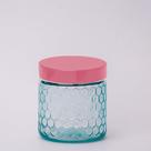 Pote de vidro colmeia com tampa rosca color 880ml viva vidros