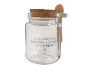 Pote de Vidro com Colher 240ml Alegria