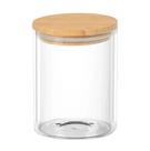 Pote de Vidro com Tampa de Bambu 800 ML Hermética Organizadora de Grãos, Massas e Cereais Pote de Vidro com Tampa de Bambu 800 ML Hermética Organizadora de Grãos, Massas e Cereais