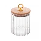 Pote De Vidro Com Tampa De Bambu Classic 510ml