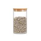 Pote de Vidro Com Tampa de Bambu Hermético 1,5L Porta Mantimento Condimento Cozinha Pote de Café Açucar