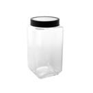 Pote de vidro com tampa de metal e acrilico gastro preta 1,7l Pote de vidro com tampa de metal e acrilico gastro preta 1,7l