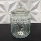 Pote de vidro com tampa hermética para alimentos de cozinha transparente redondo decorativo poa 1,2L café açucar farinha Pote de vidro com tampa hermética para alimentos de cozinha transparente redondo decorativo poa 1,2L café açucar farinha