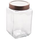 Pote de Vidro com Tampa Metal Lyor Rose Gold 1,7L Mantimentos Gastro Retangular Pote de Vidro com Tampa Metal Lyor Rose Gold 1,7L Mantimentos Gastro Retangular