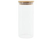 Pote de Vidro de Mantimentos 800ml C/ Tampa de Bambu Oikos