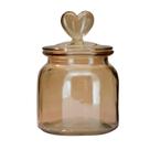 Pote de Vidro Decor Afeto Pequeno Âmbar 650ml Tuut