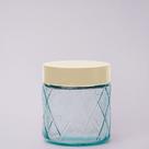 Pote de vidro diamante com tampa rosca color 880ml viva vidros
