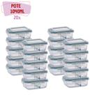 Pote de vidro Hermético 1040ml Divisoria Alimentos 20 unidades