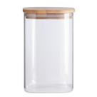 Pote de Vidro Hermético 1100ml Tampa Bambu Quadrado Oikos Borea para Mantimentos Condimentos Pote de Vidro Hermético 1100ml Tampa Bambu Quadrado Oikos Borea para Mantimentos Condimentos