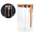 Pote de Vidro Hermético 700 ML com Colher e Tampa de Bambu Casíta Pote de Vidro Hermético 700 ML com Colher e Tampa de Bambu Casíta