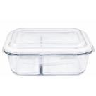 Pote De Vidro Hermético C/ Divisória Retangular 1040ml Mantimentos Grãos Decoração Cozinha