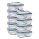 Pote de Vidro Hermético Com Divisoria 640ml Marmita 9 Unidade Pote de Vidro Hermético Com Divisoria 640ml Marmita 9 Unidade