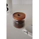 Pote de Vidro Hermético Martelado com Tampa Acácia 350ml