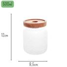 Pote de Vidro Hermético Martelado com Tampa Acácia 500ml