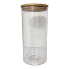 Pote de Vidro Hérmetico para Mantimentos Com tampa de Bambu 1,4L