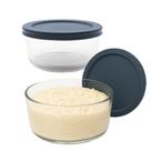 Pote De Vidro Hermético Redondo Com Tampa Marmita Forno Microondas 1650ml Pote De Vidro Hermético Redondo Com Tampa Marmita Forno Microondas 1650ml