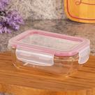 Pote De Vidro Hermetico Retangular 370ml Conjunto Com 3 Pote De Vidro Hermetico Retangular 370ml Conjunto Com 3