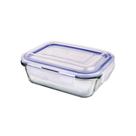 Pote De Vidro Hermético Retangular 640 Ml Azul Euro