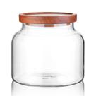 Pote de Vidro Labina 1400 ml com Tampa de Madeira Hermética