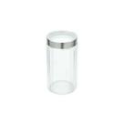 Pote de Vidro Organizador C/Tampa Inox e Visor Acrílico 1,6L