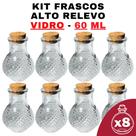 Pote de Vidro Ornamentado com Relevo Rubi 60ml