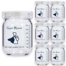 Pote de Vidro para Leite Materno 150ml Super Mamãe Original - 7 unidades