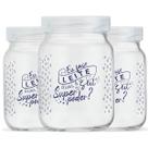 Pote de Vidro para Leite Materno 200ml Com Tampa Plástica 3 Unidades