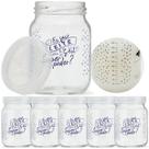 Pote de Vidro para Leite Materno 200ml Com Tampa Plástica 6 Unidades