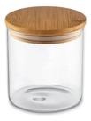 Pote De Vidro Para Mantimentos Com Tampa De Bambu 450ML