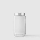 Pote de Vidro Quadrado Collection 2,2L Inox Escovado Invicta Pote de Vidro Quadrado Collection 2,2L Inox Escovado Invicta