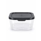 Pote de Vidro Quadrado Com Tampa Hermetrica Preto 320ml Pote de Vidro Quadrado Com Tampa Hermetrica Preto 320ml