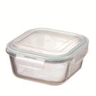 Pote de Vidro Quadrado Hermético Trava Super Vedação 520ml