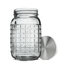 Pote de Vidro Quadriculado 1,5L POTE-096 - Hauskraft