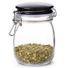 Pote de vidro redondo com tampa hermetica de porcelana e fecho 750ml - WINCY