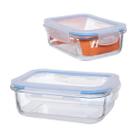 Pote De Vidro Retangular Tampa Hermética Marmita 640ML