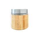 Pote de Vidro Revestido de Bambu - 780 ml