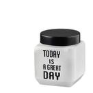 Pote de Vidro Tampa em Metal Today Is A Great Day 500ml