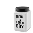 Pote de Vidro Tampa em Metal Today Is A Great Day 750ml Pote de Vidro Tampa em Metal Today Is A Great Day 750ml