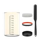 Pote De Vidro Transparente De 900ml Para Fermento Natural Com Acessórios Para Panificação E