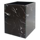 Pote Decorativo Quadrado de Vidro Preto Mármore 25cm AH0477 BTC Pote Decorativo Quadrado de Vidro Preto Mármore 25cm AH0477 BTC